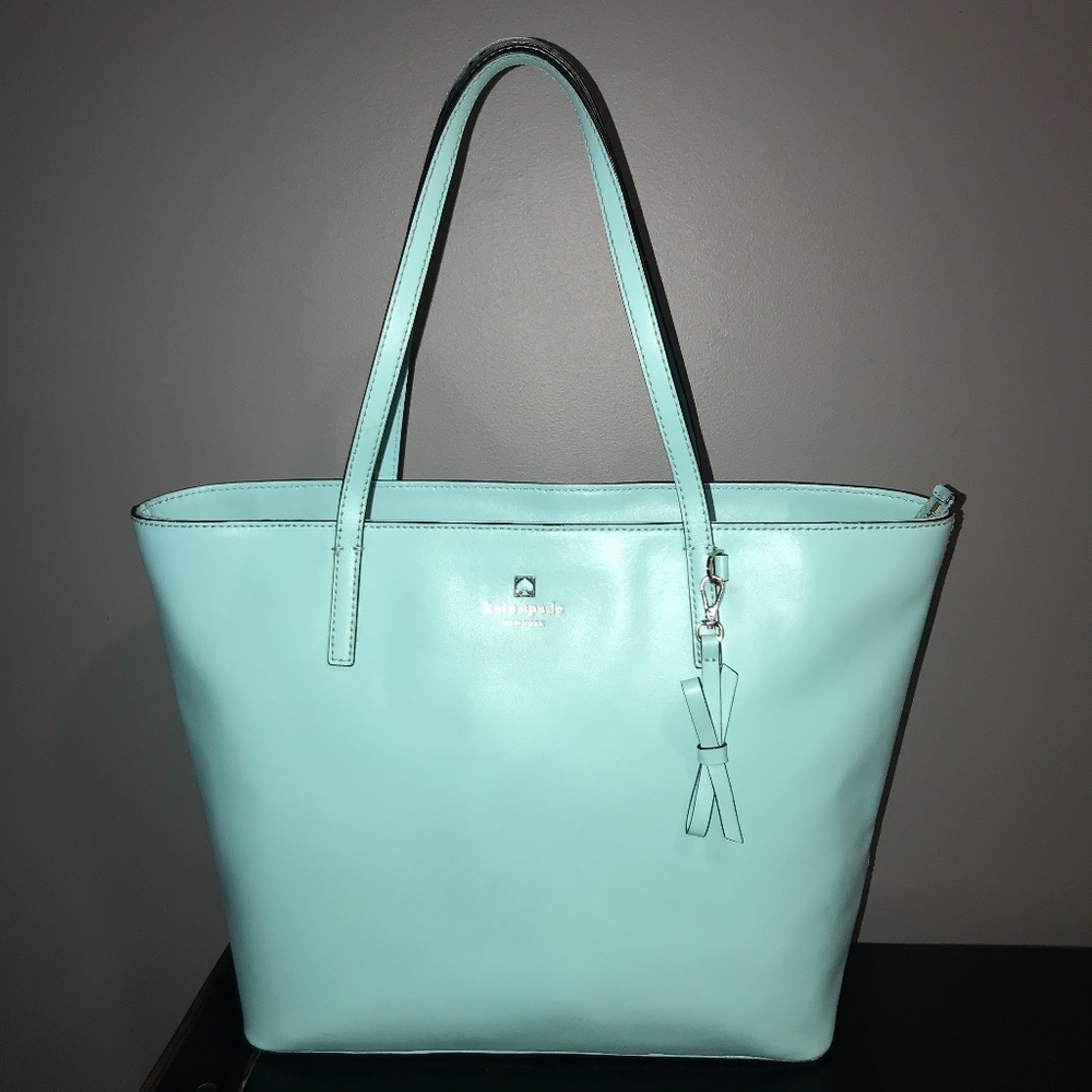 Authentic Kate Spade Blue Tote with Full Zipper